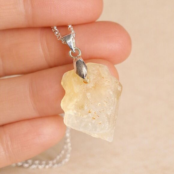 Jewelry - Libyan Desert Glass Pendant – Genuine Golden Tektite, Silver‑Plated Setting